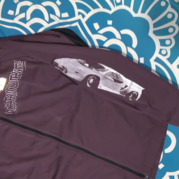 The North Face wind jacket custom silkscreen art skull cars money dragon CRORE m - Picture 3 of 10